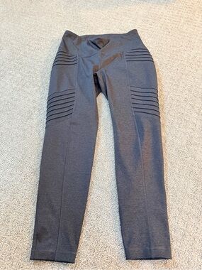 Old Navy High-Rise Textured Panel Leggings - Charcoal